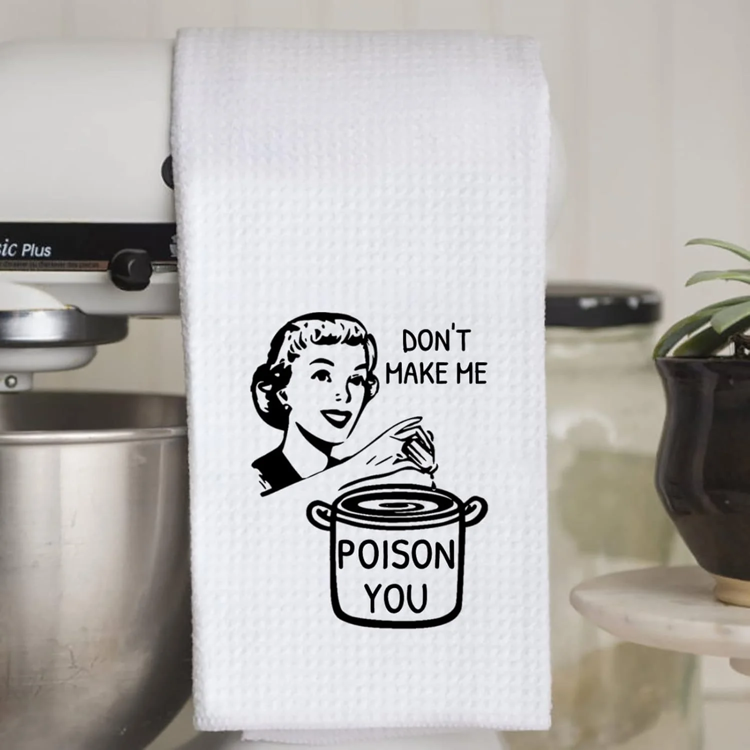 2024 Halloween Don’t Make Me Poison You Cute Funny Kitchen Towel Housewarming Gift Novelty Dish Towel Halloween Home Decoration