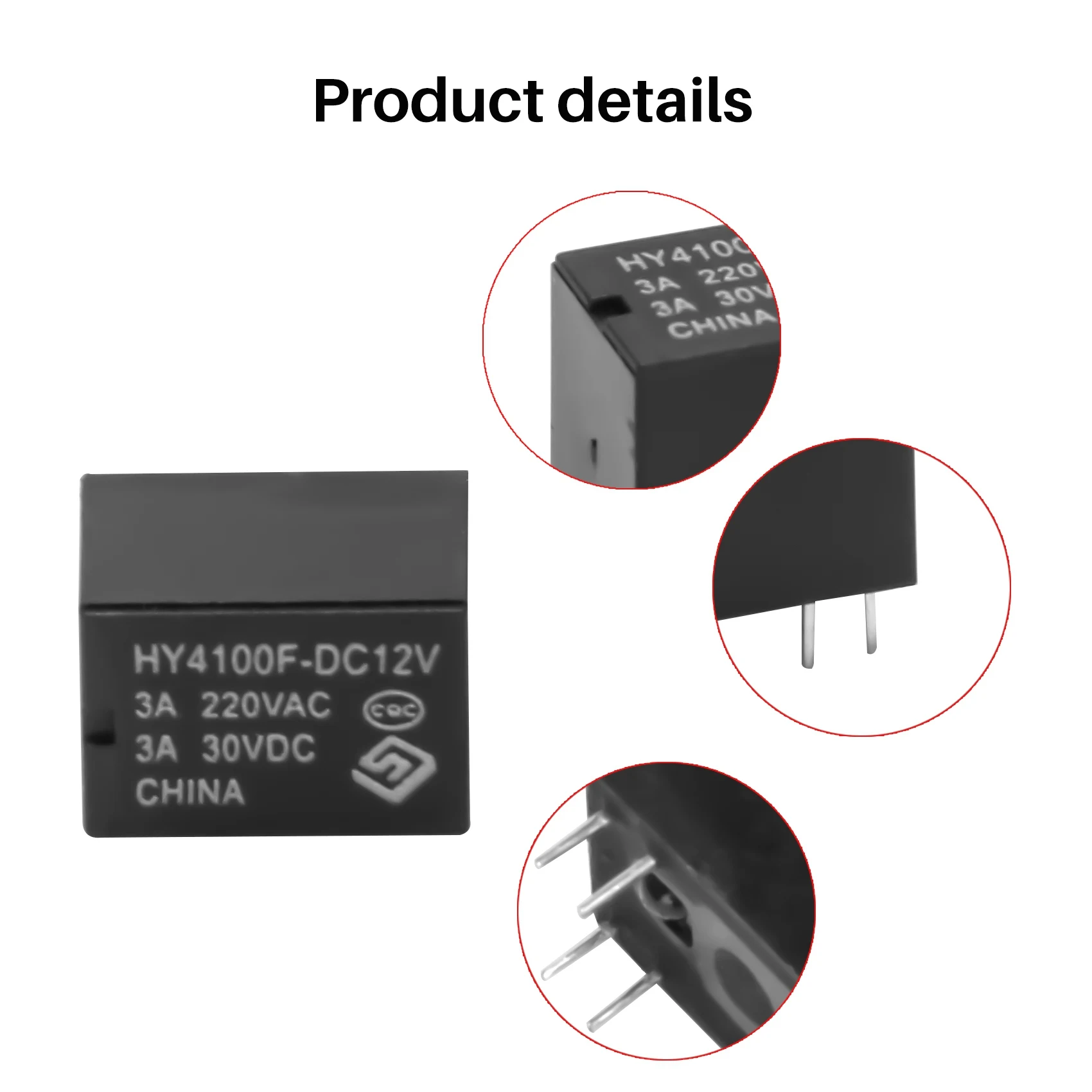 B68A 20 PCS Mini Relé Electrónico DC 12V