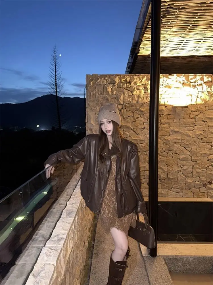 

Sexy American Sle Lace Me Strap Dr Women Early Autumn Inner Slimming Waist ort Skirt Casual High Waist Gauze Dr