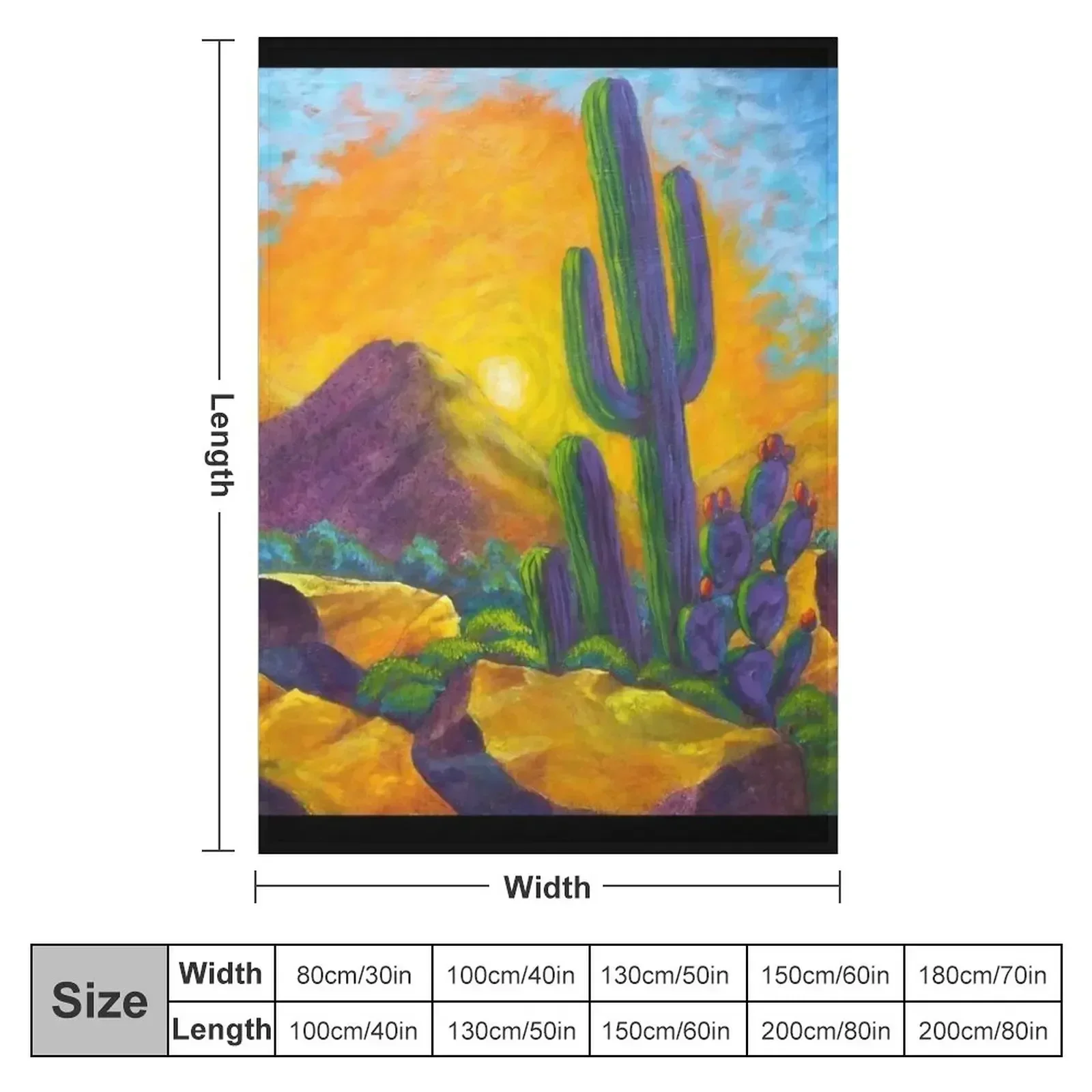 Desert Sunrise Throw Blanket couch cozy soft plush fuzzy picnic outdoor blanket