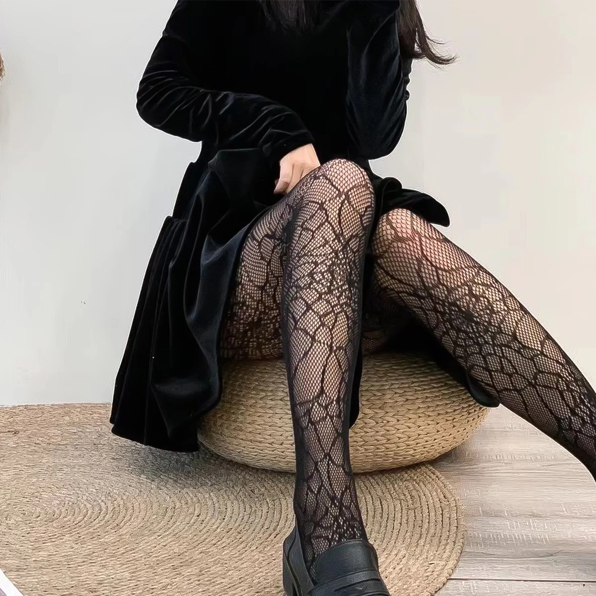 Career Fish Net Kinky Hottie  Big Size Pantyhose Lovers' Fish Net Nylons Cosplay Knitting Japanese Hot Hipster Indestructible