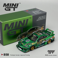 MINIGT 1:64 Nissan LB-Super Silhouette S15 SILVIA LBWK 2024 Green Chrome MGT alloy Car Model 858