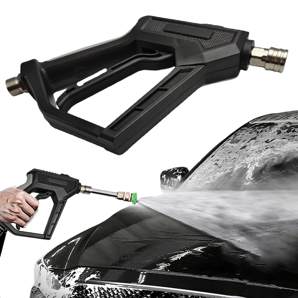 

Short Pressure Washer Gun with 1/4 Inch Quick Connector Pressure Washer Handle 4000 PSI Power Washer Gun for Car Wash & Cleaning