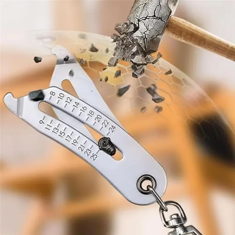 Hot Trend-Portable Precise Thread Size Checker Keychain Bolt And Nut Identifier Gauge Size Gauge Precise Bolt Size Finder Keycha