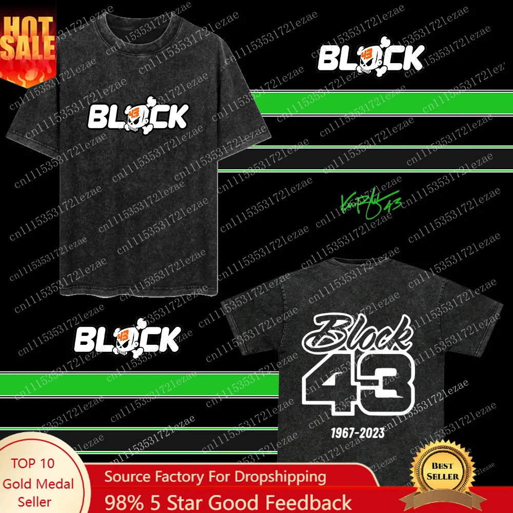 Retro Washed Ken Block 43 Gothic Art Aesthetics T-Shirt, Unisex, Trendy Street Style, Loose Short Sleeve
