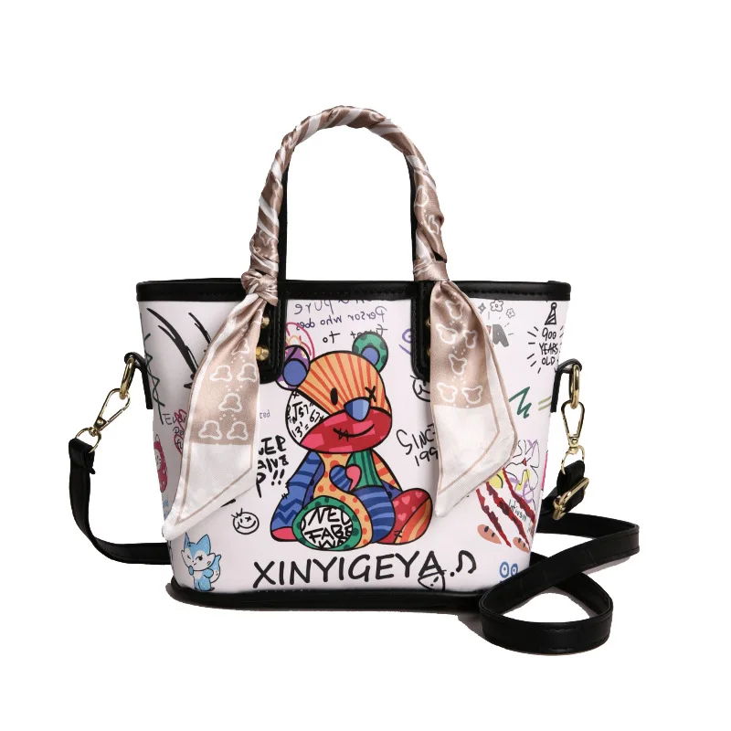 2025 New Color-Block Silk Scarf Tote for Women, Chic Top Handle Shoulder Crossbody Bag, Extremely Sophisticated and Stylish​