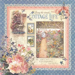 8 unids/pack Vintage Retro cabaña vida flores pegatina DIY artesanía álbum de recortes diario basura pegatinas decorativas