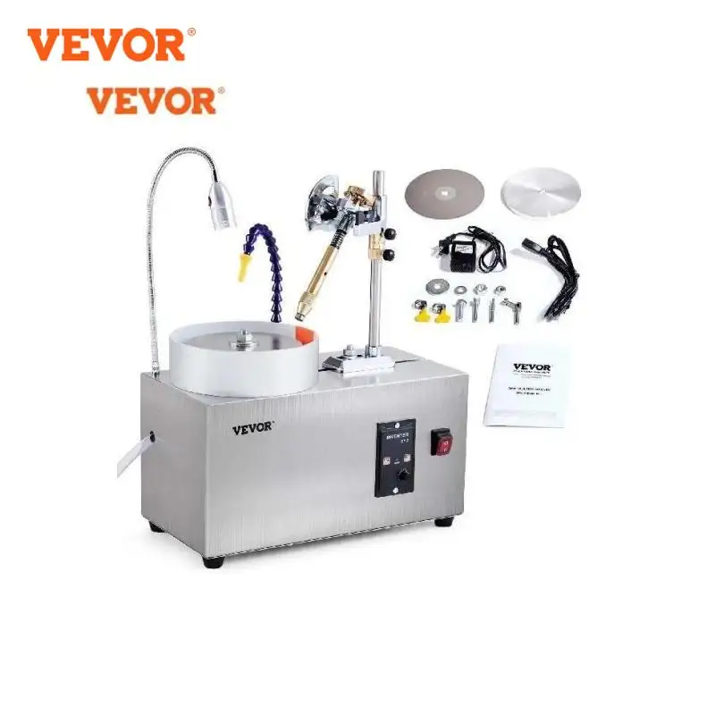 

VEVOR Gem Faceting Machine 180W Jade Grinding Polishing Machine 0-2980RPM Adjustable Rotating Speed Rock Jewel Angle Polisher