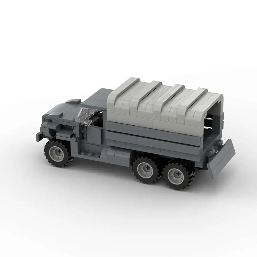 WWII MOC Building Blocks RU 6X6 Military Off road Truck URAL-375 Classic Transport Vehicle Model Children\'s Assembly Brick Toy