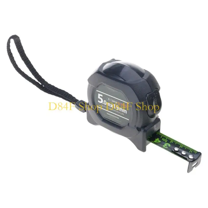 D84F Retractable Measuring Tape with Flexible Steel Blade & Impact Resistant Shell Shockproof  Tape Measure for Household