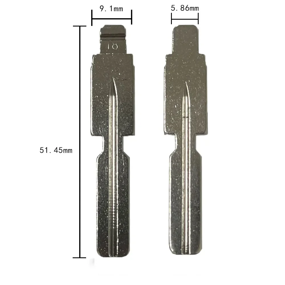 Llave de Metal sin cortar para coche, hoja abatible KD para BMW, KD, Keydiy, Xhorse, VVDI, 10 piezas, 18 #, HU58