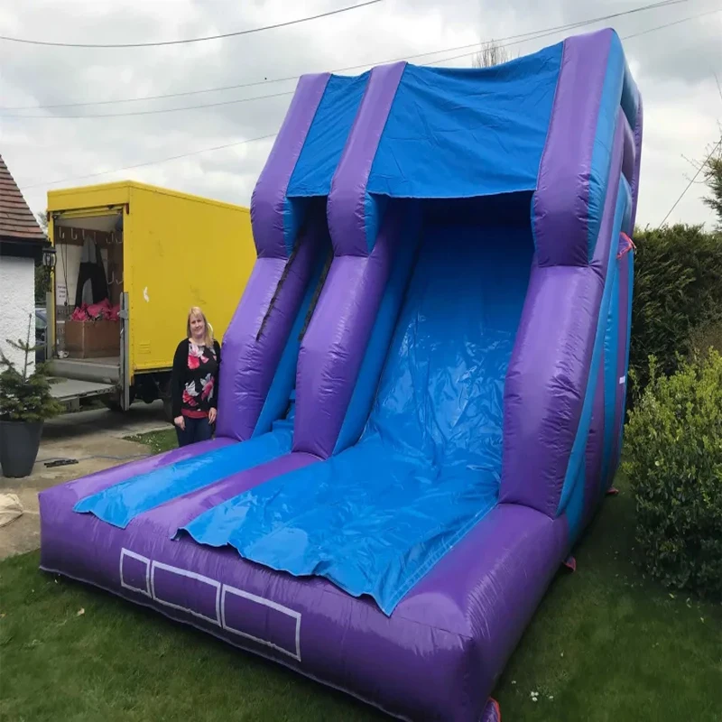 

Inflatable Land Slide with Powerful Blower，100% PVC Commercial Dry Slide, Can be Used by Both Adults and Kids for Backyard