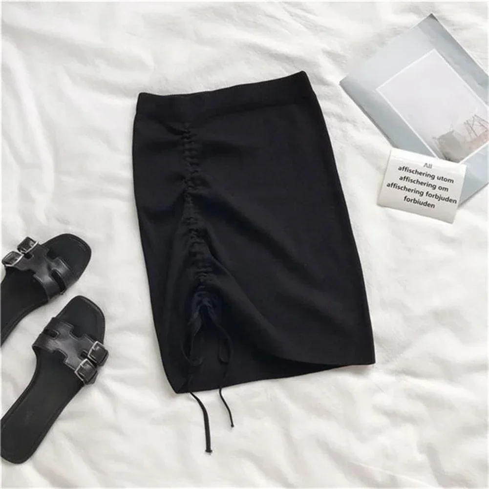 Club Daily Holiday High Waist Skirt String Skirt Brand New Moderate Elasticity Polyester Fabric Regular Length