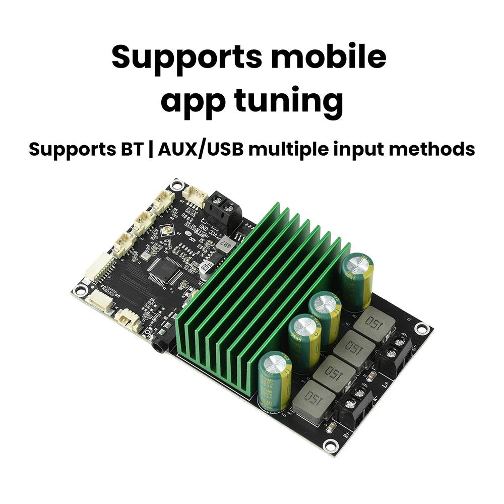 2*150W BT Amplifier Board Bass Enhancement EQ Adjustment Audio Amplifier Module With APP Tuning For DIY Car Audio Upgrade Module