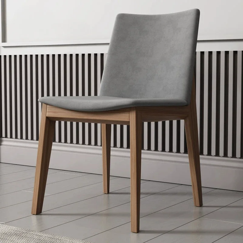 

chair dining table combination Internet celebrity backrest walnut color, simple living room small apartment, negotiation chair
