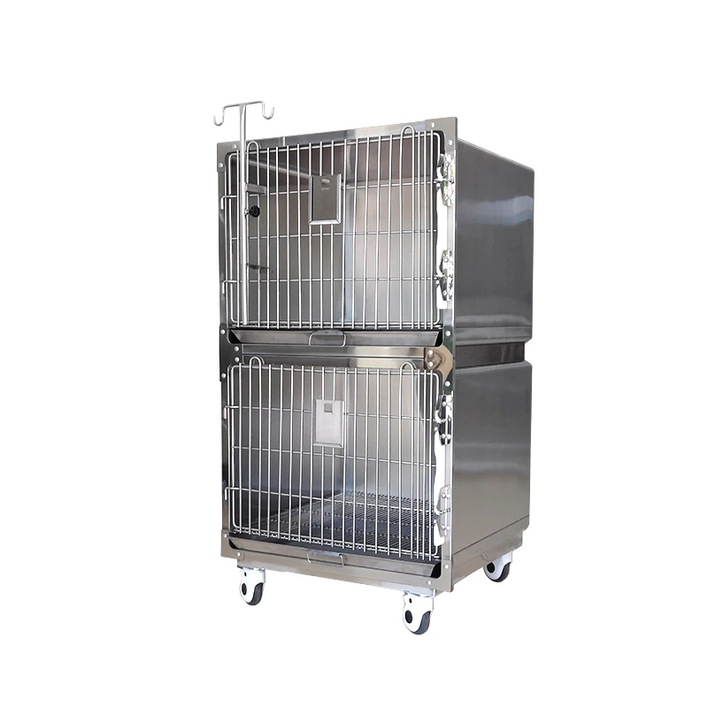 

STLFVet Clinic Combination Animal Clinic Grooming Pet Cage Dog Vet Cages Banks Stainless Steel Silver Breathable Small Animals