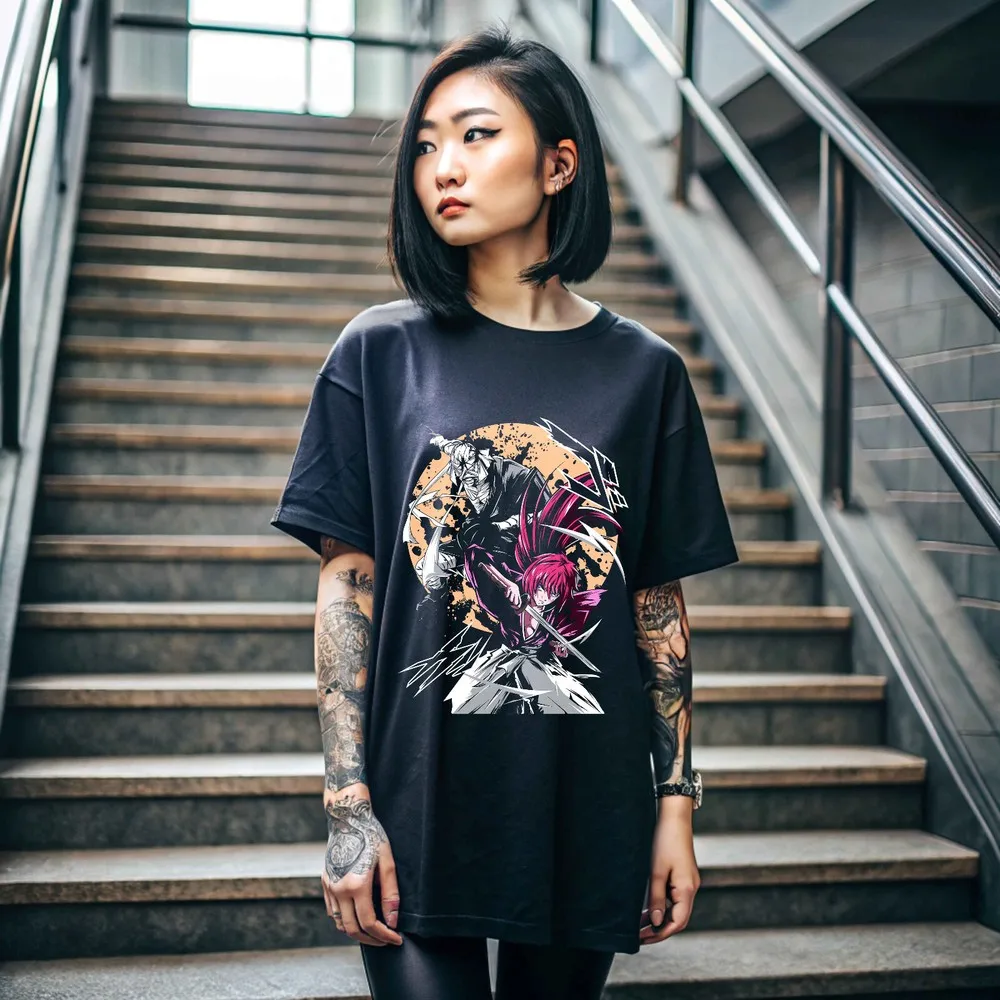 Rurouni Kenshin T-Shirt Samurai X Himura Anime Manga Sagara Yukishiro BEST All Size