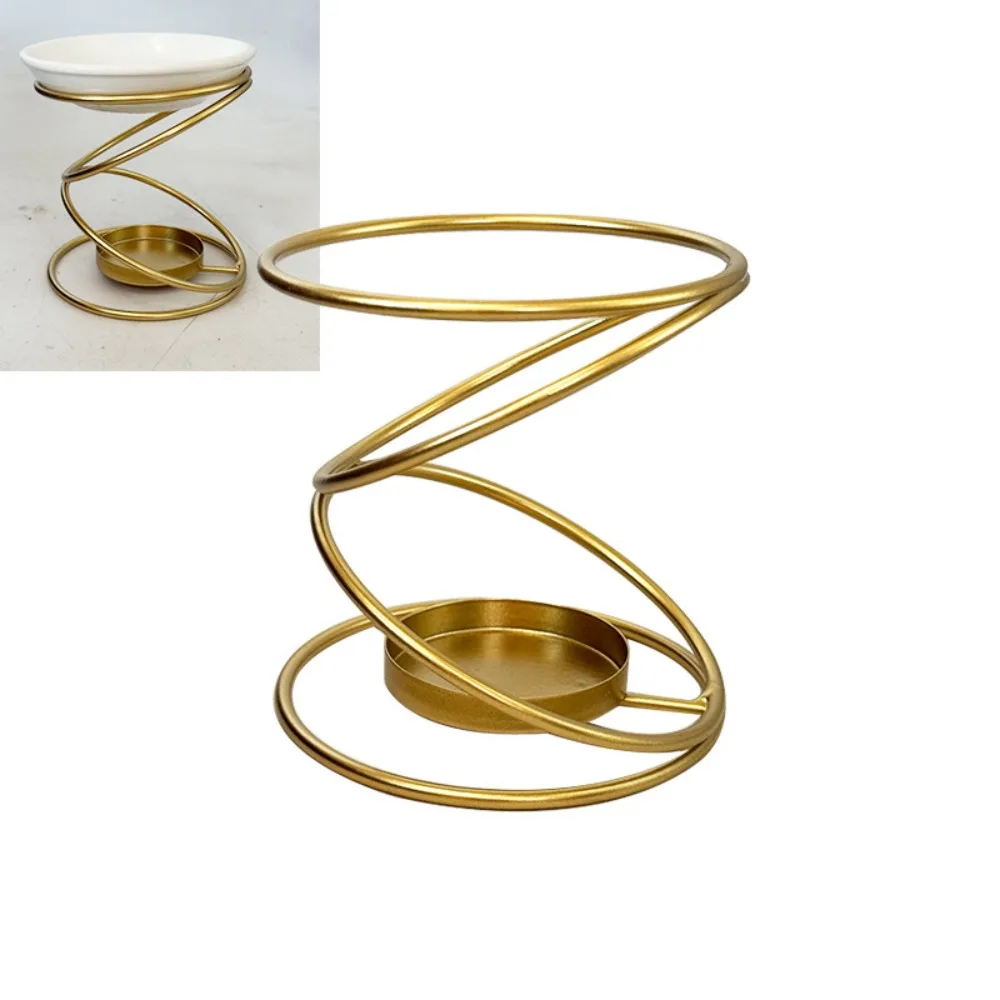 Minimalist Essential Oil Burner Ceramic Bowl Modern Aromatherapy Candle Holder Creative Iron Base Wax Melt Burner
