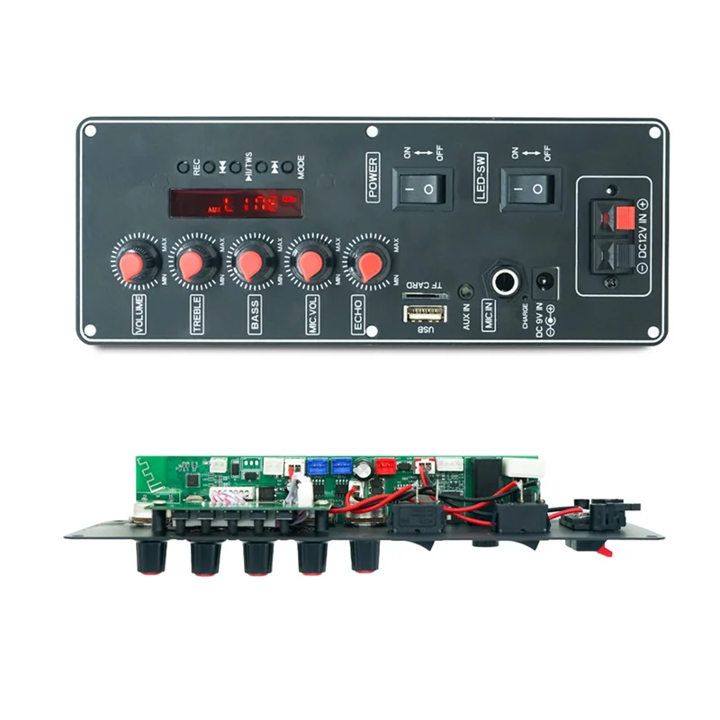 لوحة فك تشفير JABS-MP3 مع مقبض تعديل ثلاثي وباس يدعم وحدة استقبال الصوت MP3/WMA/WAV/Flac/Ape سهلة التشغيل