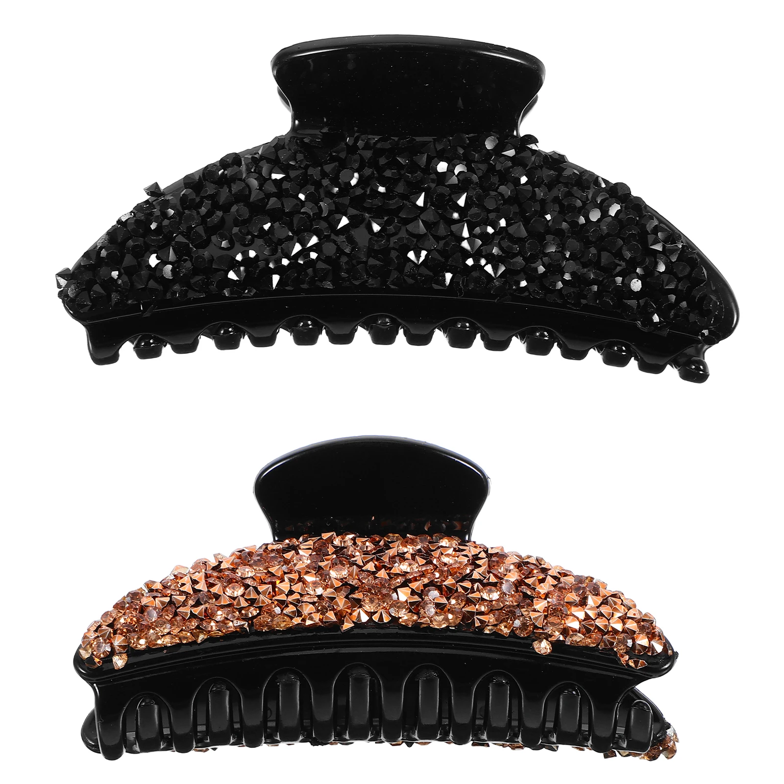 

2pcs Large Clips Gripper Claws Styling Tools Thick Thin Curly Hair Women Ponytail Holders Accessories Rhinestone Hairpin