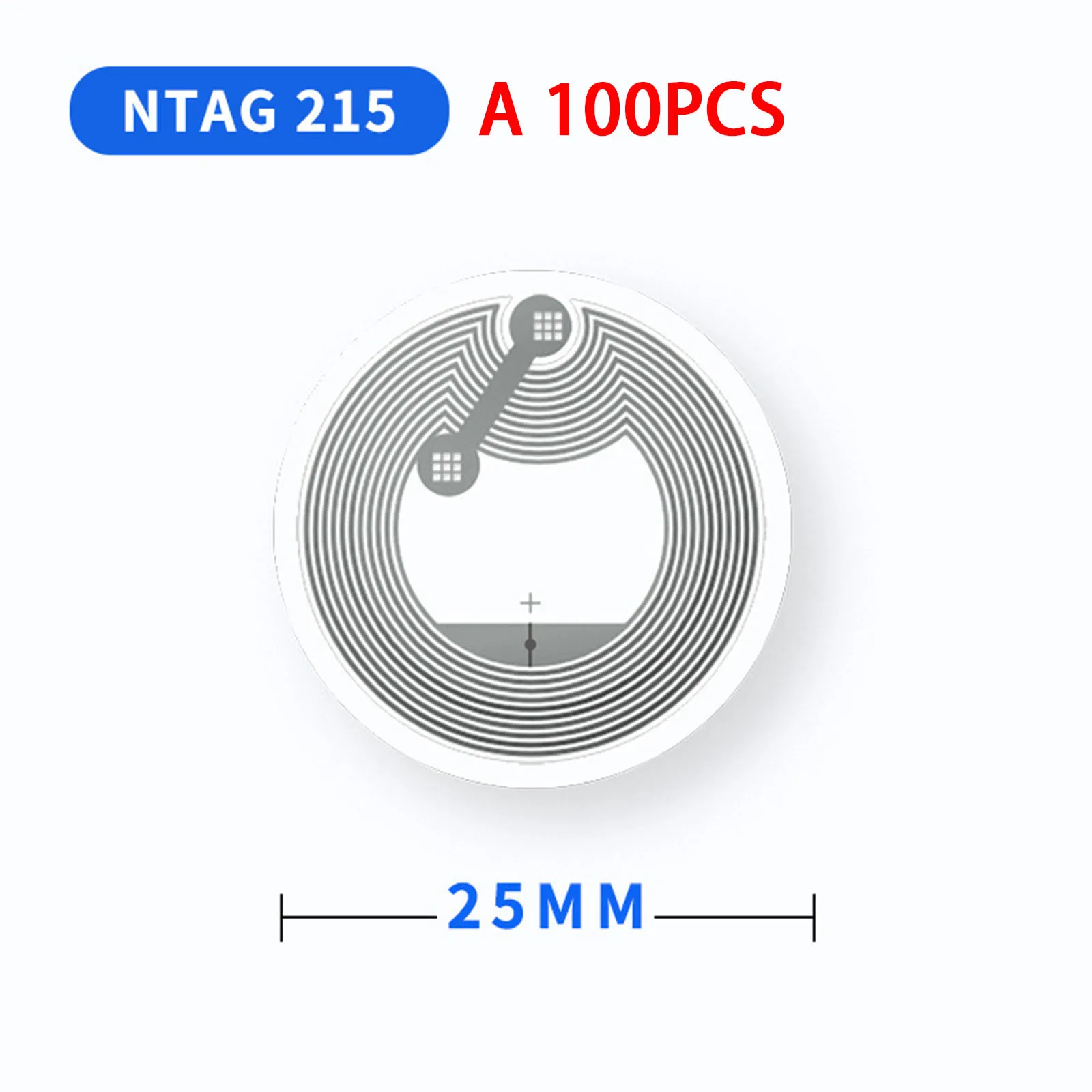 100 Stück NTAG215 NFC-Tags NFC213/215/216 Runde Nass-Inlays Hochfrequenz-Klebeetiketten zur Fälschungssicherung – Detail 9