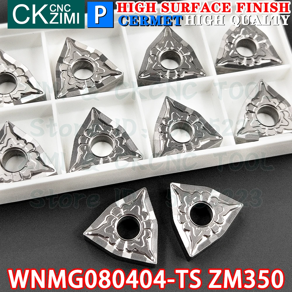 WNMG080404-TS ZM350 WNMG 080404 TS Sisipan Karbida Cermet Turning Sisipan Alat CNC Finish Alat Bubut Logam WNMG 0804 untuk Baja
