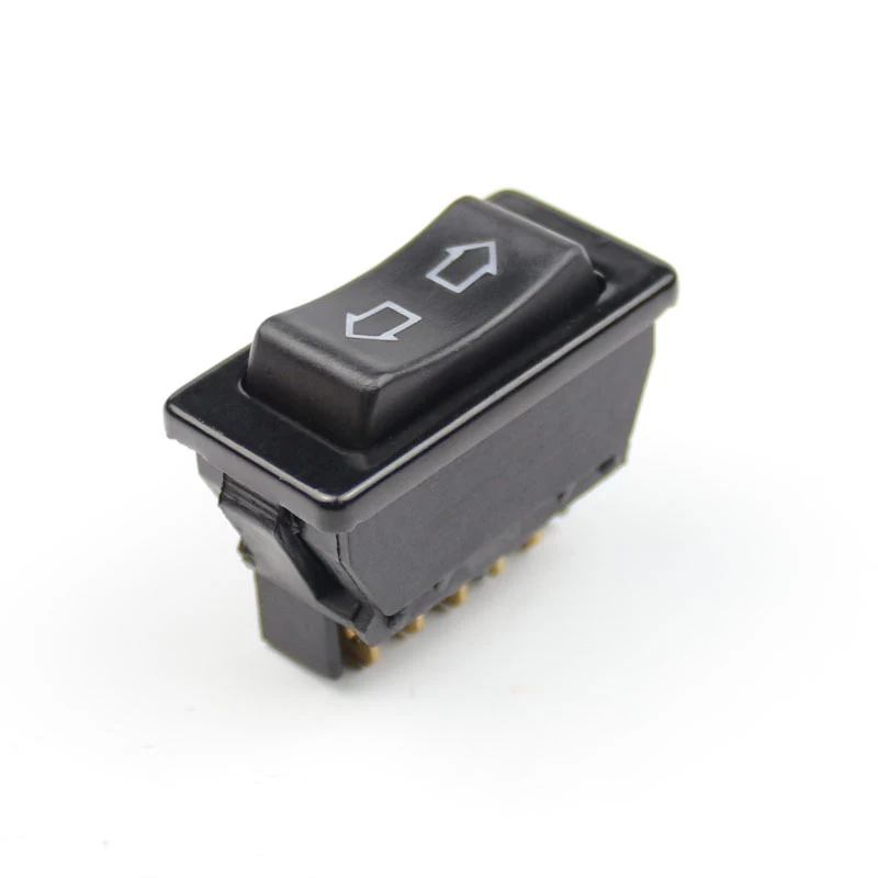 Universal 12V 20A Car Power Window Switch 5‑Pin Blue Illuminated Auto Control Button Automotive Replacement Component