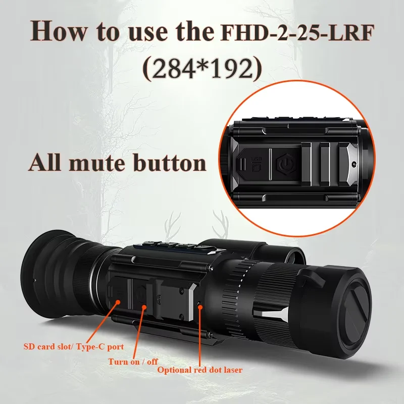 High Quality Thermal Imaging Night Vision Scope 256*192 Outdoor Night Monocular with Teleconverter