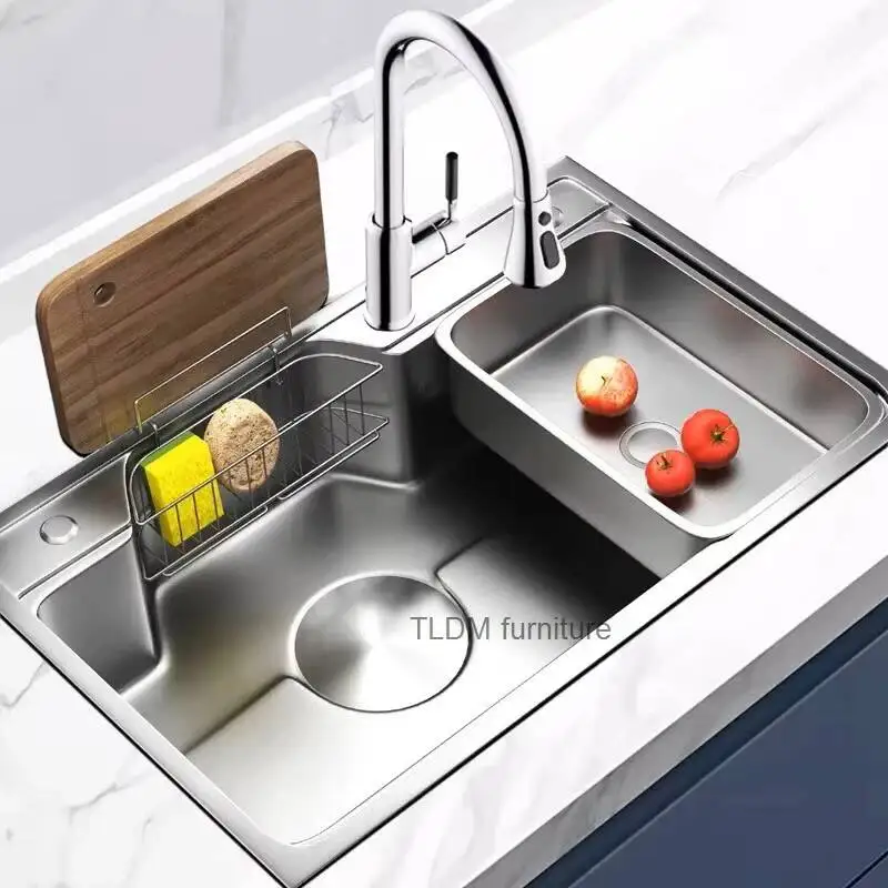 Supplies The Steel Sink Kitchen Home Dish Drainer Single Slot Do 304 Washing Up Pool Simple Stainless Design Kitchen Sink