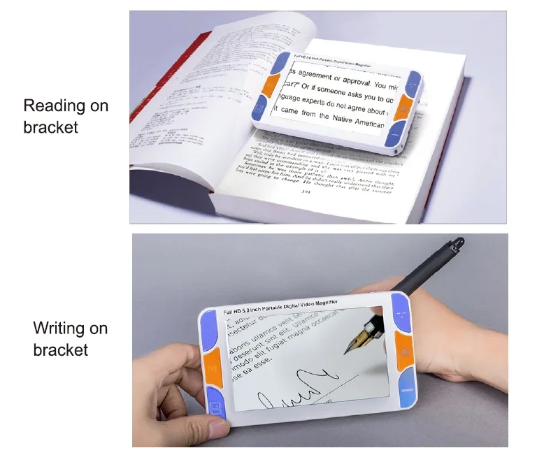 Schermo LCD colorato HD da 5,0" (800X480) Nuova lente d'ingrandimento video portatile da 5,0 pollici RS500SE