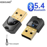 USB Bluetooth 5.4 5.3 Bluetooth Adapter for PC Dongle Adaptador Wireless Mouse Keyborad Music Audio Receiver USB Transmitter