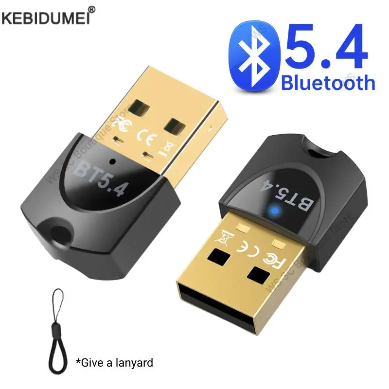 USB Bluetooth 5.4 5.3 Adapter for PC Dongle Adaptador Wireless Mouse Keyboard Music Audio Receiver USB Transmitter