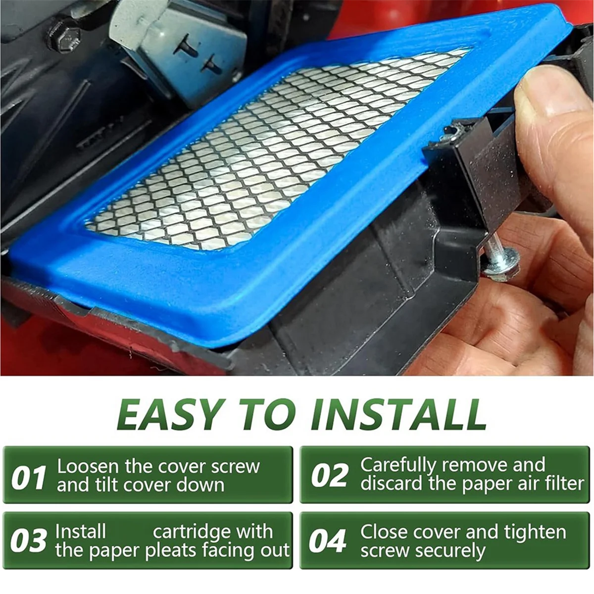 فلتر هواء لبريجز وستراتون ، Toro ، Craftsman ، جزازة عشب دفع ، فلتر هواء