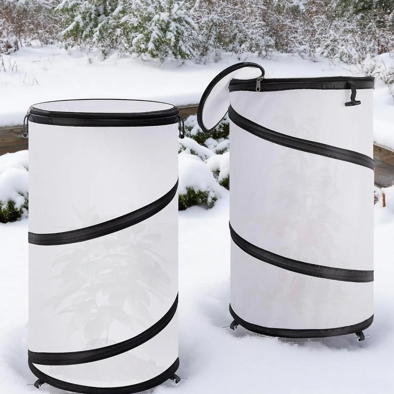 

Plant Winter Protection Cones 2-Pieces Foldable Antifreezing Protection Portable Flower Winterizing Cover for Garden Yard Farm