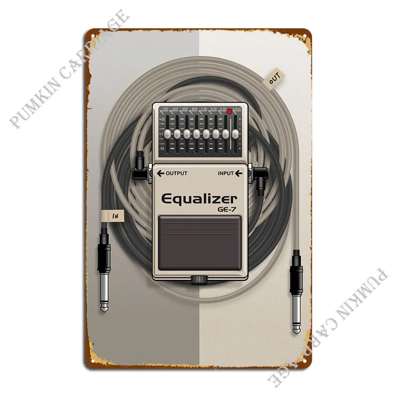 Equalizer Ge7 Pedal Metal Plaque Poster Wall Mural Classic Designer Cave Create Tin Sign Poster