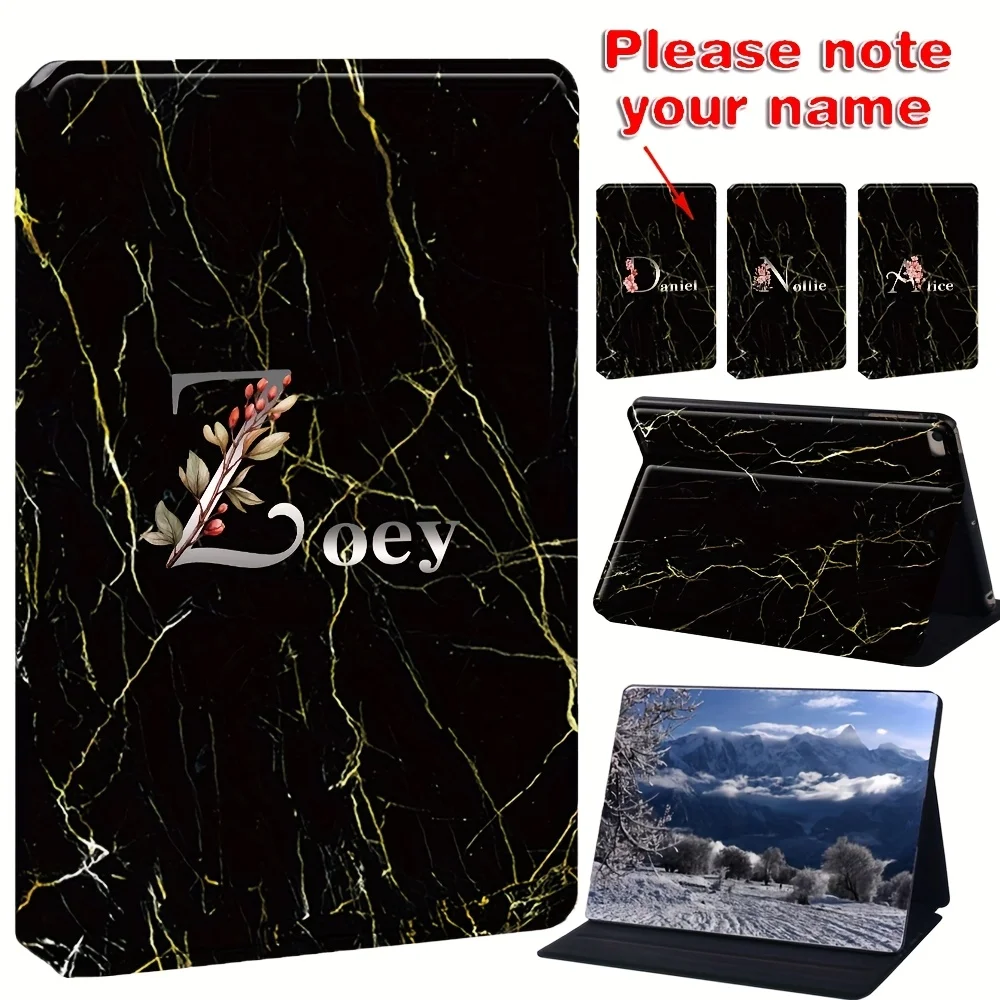 

Customized Name Case for iPad Mini 5/4/3/2/1 - 7.9", Stand PU Leather Fold Tablet Cover Case, Shockproof Protective Shell Sleeve