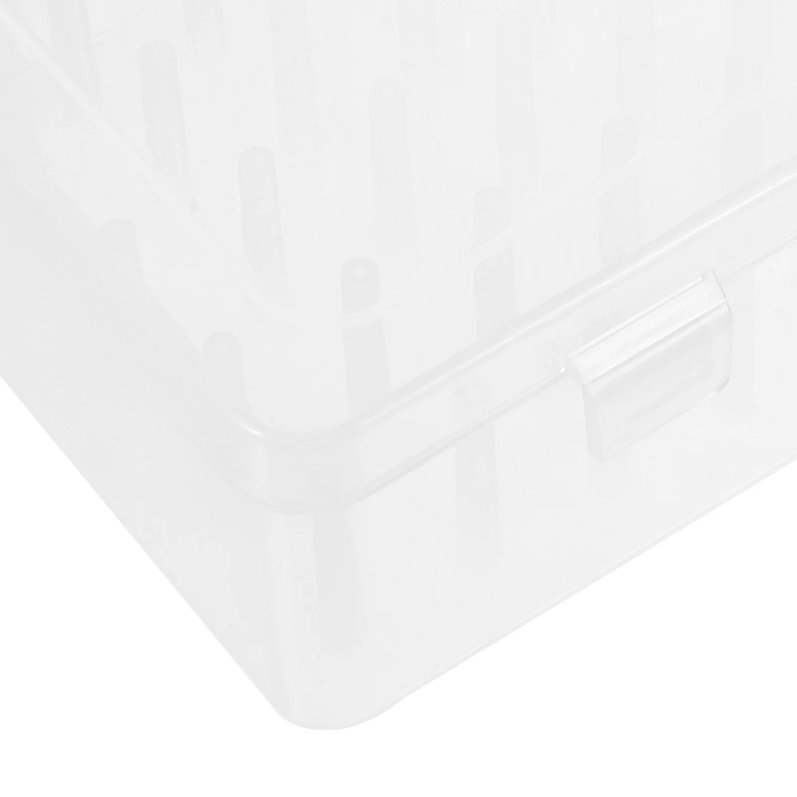 

Thread Storage Box Clear Plastic Sewing Organizer Needle Holder Multi-Spool Slots Secure Thread Storage Tool Sewing Tool Box