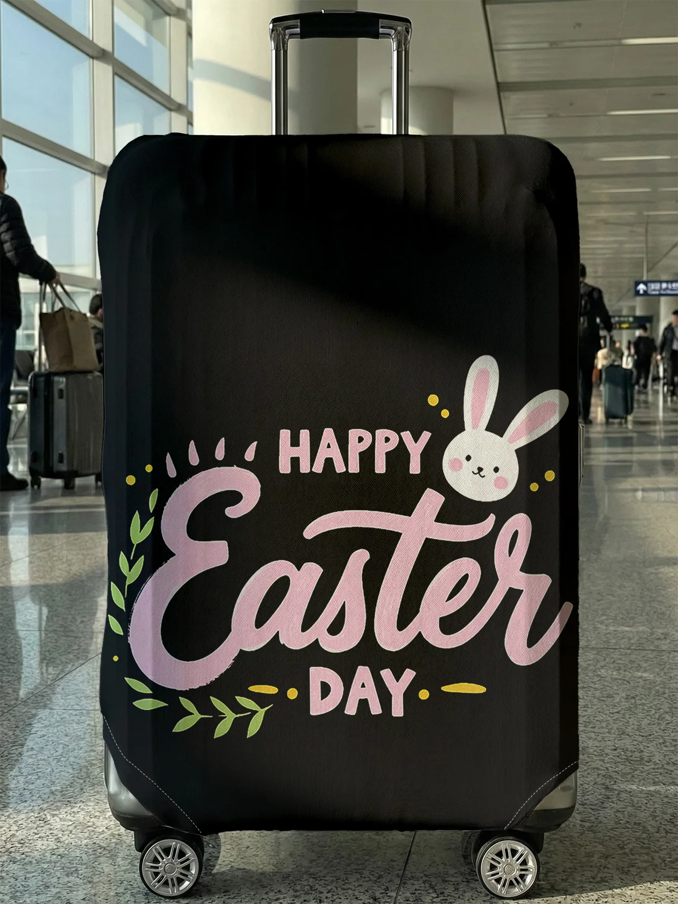 

Happy Easter Day Cartoon Bunny Luggage Cover, Suitable for 18-32 Inch Luggage Cover, Luggage Handle Glove, Travel Accessories