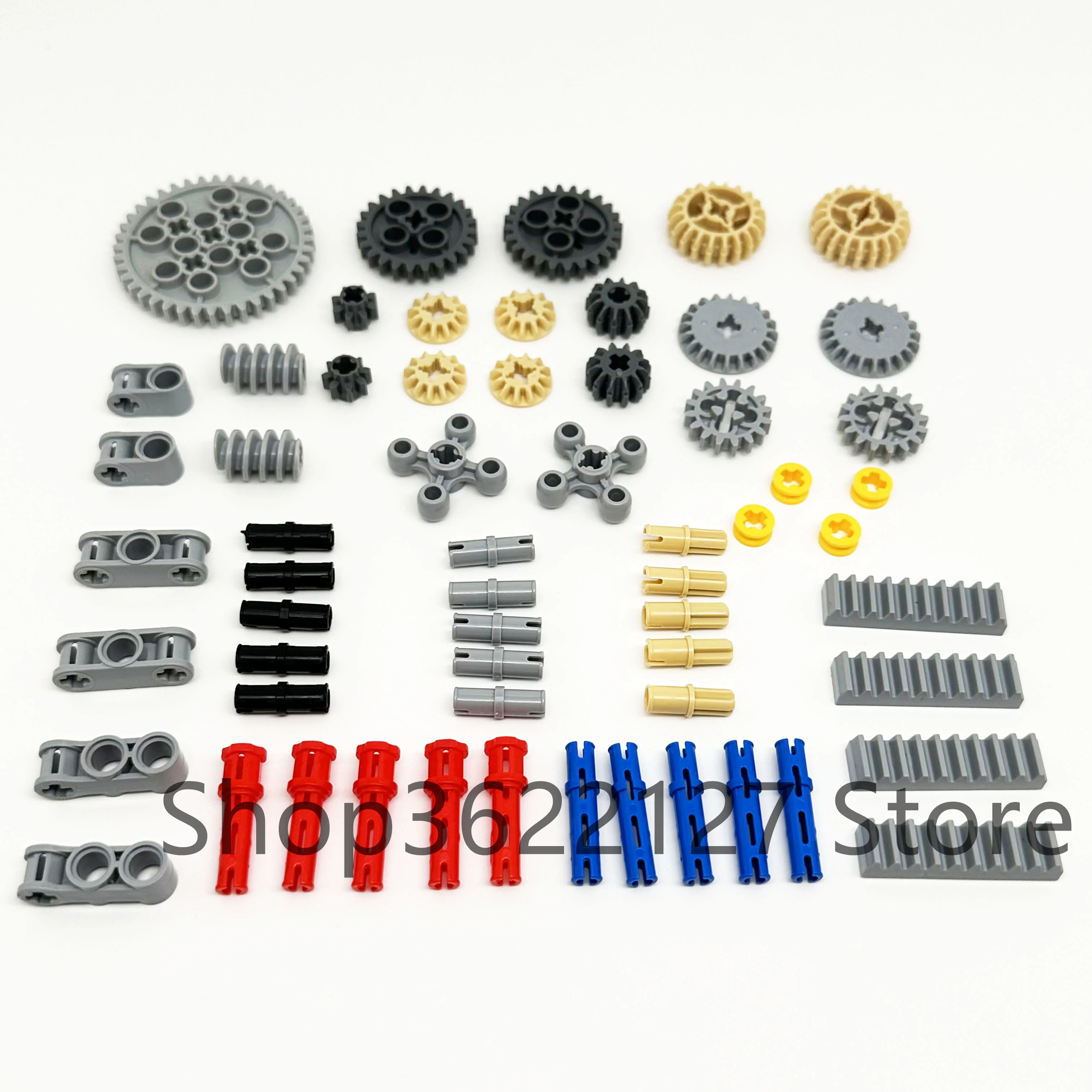 MOC Technical Parts Pin Liftarm Studless Beam Axle Plug Connector Panel Gear Building Blocks Compatible Intellectual Toy