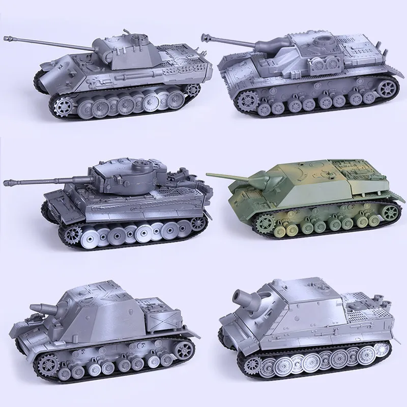 1/72 4D Tank Building Block Model German Tiger Panther Jagdtiger Assault Cannon Military Assembly Destroyer Vehicle Toys