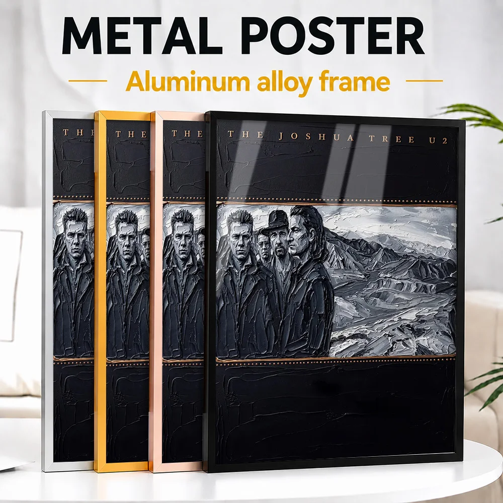 U2 The Joshua Tree Album Cover Metal Poster With Aluminum Alloy Frame Personalized Recording Tribute Wall Art For Room Fan Gift