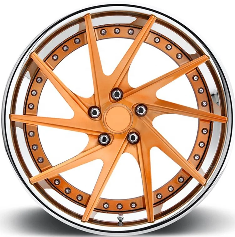 

GVICHN 3-Piece Aluminum Alloy Wheel Deep Dish Brushed Bronze for NISSAN GTR TOYOTA SUPRA 18 19 20 21 22 Inch 5x114.3 Forged Rim