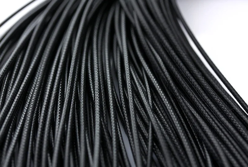 100pcs 18\'\' Black 1.5mm Wax Cord Necklace Cord For DIY Craft Jewelry,Lobster Clasp Black Wax Cord Necklaces