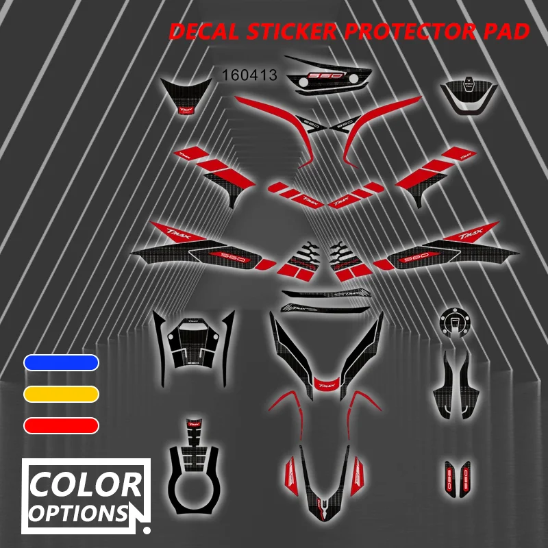 

tmax Motorcycle Fuel Tank Sticker Front Rear Fairing Body Protection Sticker Decals For Yamaha TMAX560 TMAX 560 2022 2023 2024