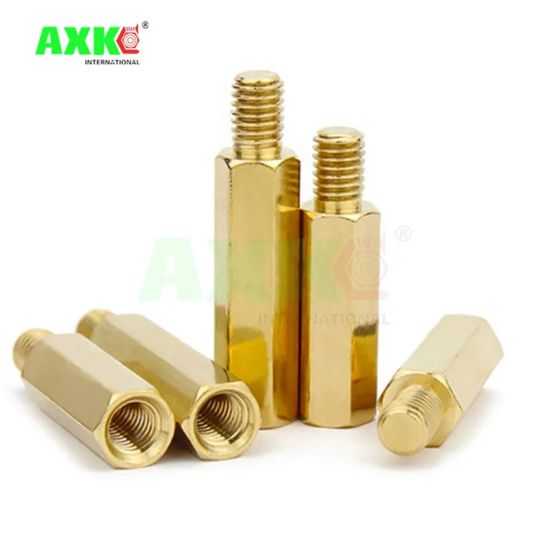 

AXK 20Pcs M2.5x(13 14 15 16 17 18 19 20 21mm) brass standoff spacers screw hexagonal copper pillars isolation column bolt