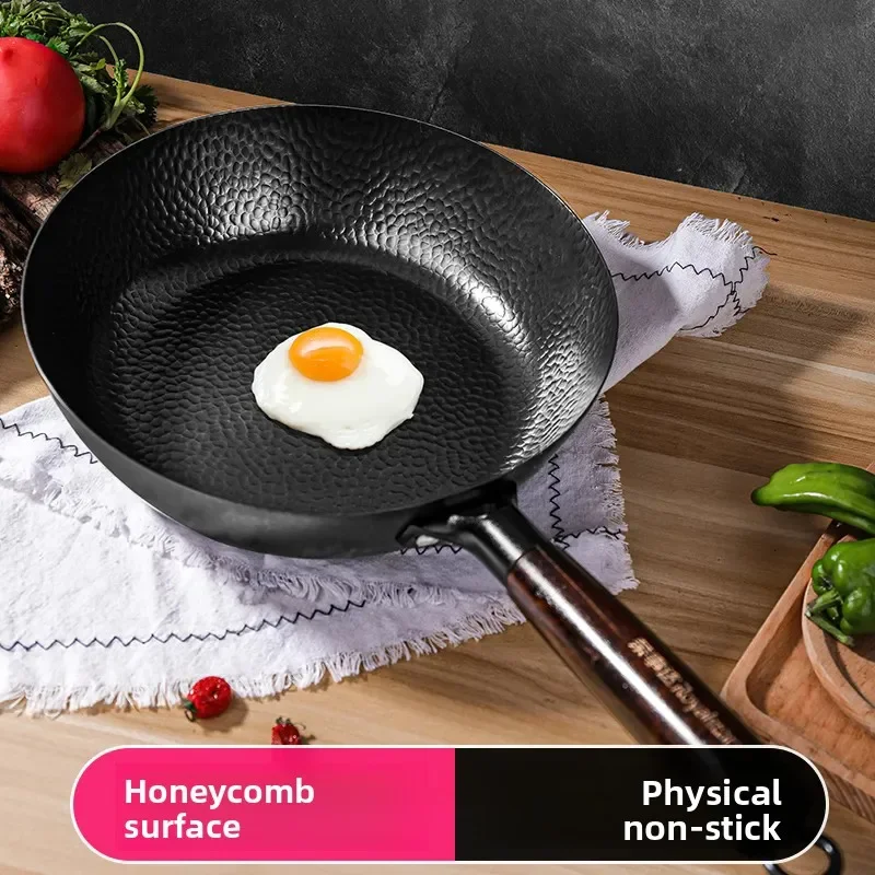 

Чугунная сковорода вок, высококачественная традиционная посуда, железная индукционная сковорода вок, сковорода с антипригарным покрытием, сковорода без покрытия