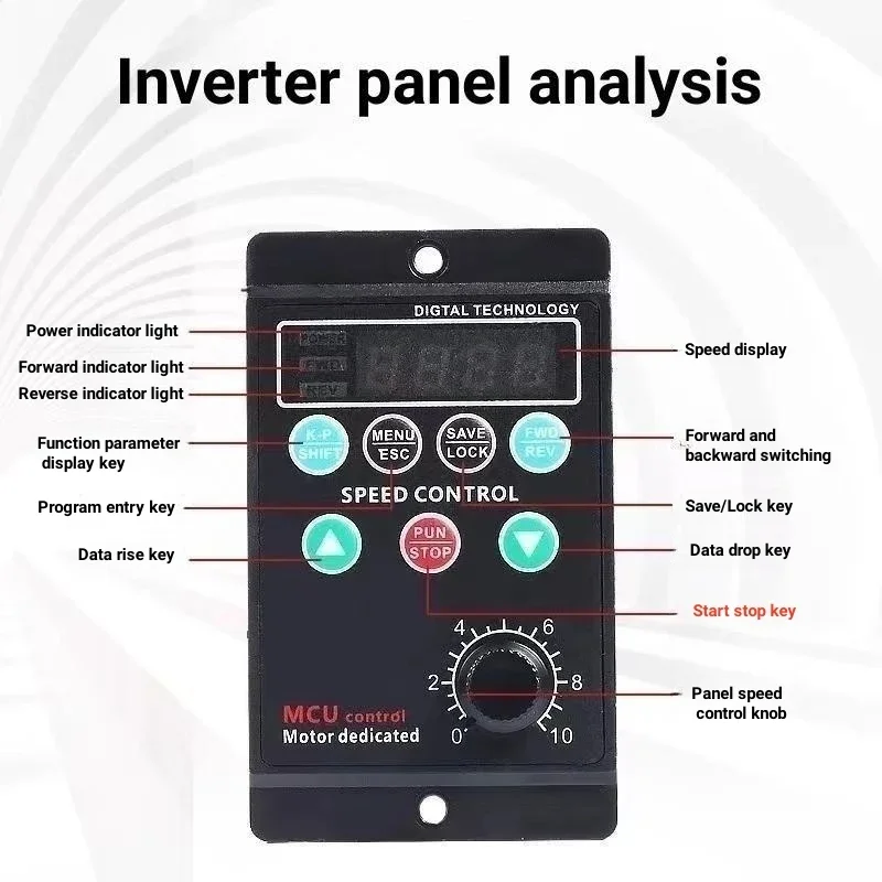 Imagem -05 - Conversor de Frequência do Driver do Motor com Display Digital de Tubo Entrada Monofásica Saída Trifásica Quatro Dígitos T13750w12-h 220 v