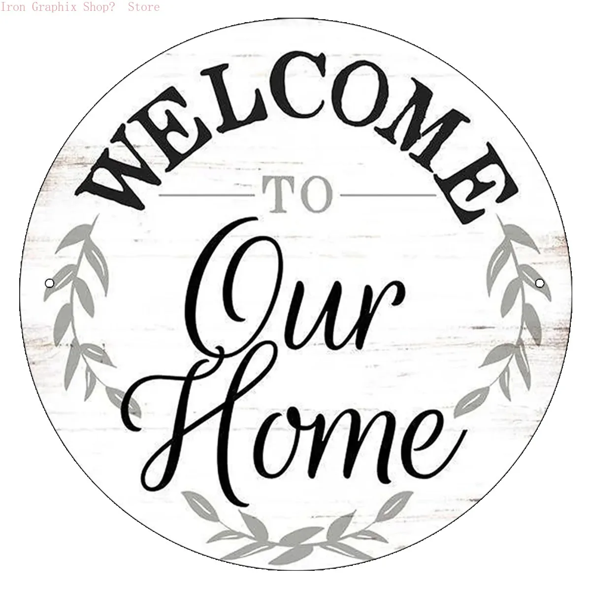 طباعة خشبية ترحيب مبهجة ثنائية الأبعاد، لافتة دائرية عتيقة مع فلامنغو عباد الشمس، ديكور جداري لموضوع حديقة الريف. #2