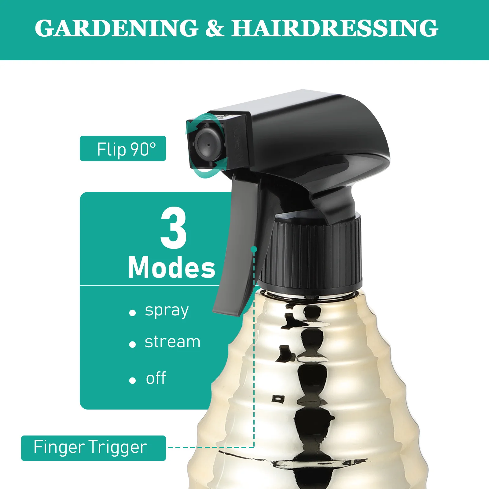 

1Pcs Hairdressing Sprayer Empty Water Spray Bottle for Gardening Flower Care Styling Cutting Lightweight Sealed Nozzle Portable