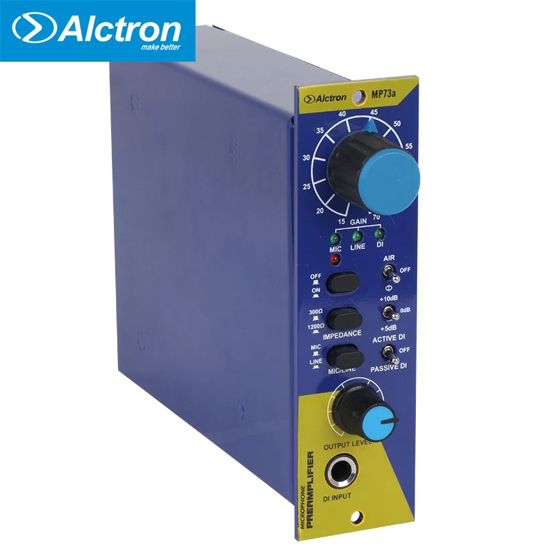 Alctron 500 Series MP73A  mic preamp vintage style one-channel instrument preamplifier for recording and on-stage performance